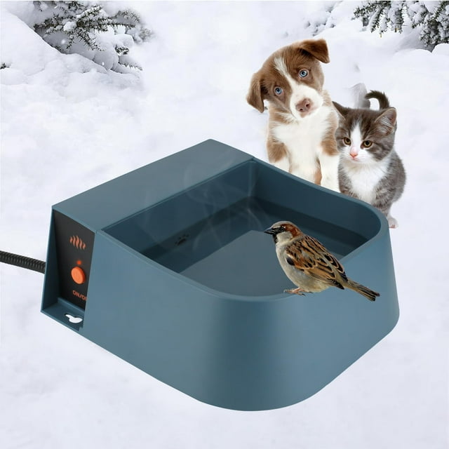Cuenco de agua calentado para perros, cuenco de agua automático para perros al aire libre, bebedero con calefacción para perros, cuenco de agua para mascotas, cuenco de agua automático para