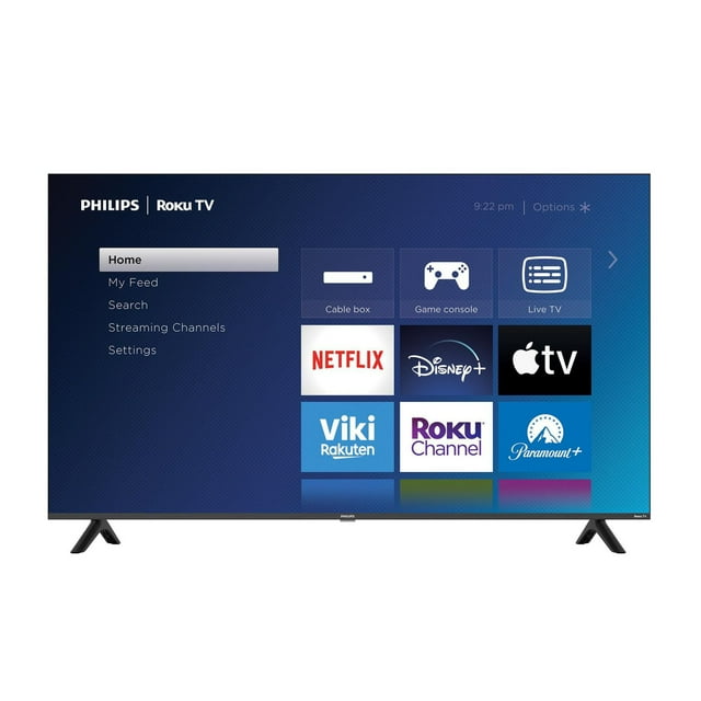 Philips 65 Pouces 4K UHD DEL Roku Télé Intelligente – 65PUL6673/F6, HDR, Commande Vocale – Boîte Ouverte