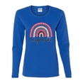 thumbnail image 3 of Waymaker Rainbow Inspirational/Christian Womens Graphic Long Sleeve T-Shirt, Royal, Large, 3 of 5