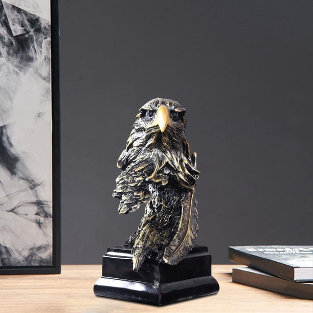 Estatua del águila,Adorno de escultura de águila decorativo creativo,Estatua de águila Mesa Decoración del hogar Sala de estar,Estatuilla de animales de pájaro para escritorio de oficina Soledad Estatua del águila