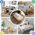 thumbnail image 4 of Brown Boho Line Art Plant Pattern Rectangle Tablecloth 60"x84",Waterproof Polyester Rectangle Table Cloth, Wipeable Spillproof Polyester Tablecloth for Dining, Camping, Indoor and Outdoor, 4 of 5