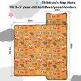 thumbnail image 5 of Hedgehog and Fox Orange Pattern Teens Toddler Nap Mat with Pillow, Sleeping Mat Bag for Preschool Daycare 60"x20", 5 of 6