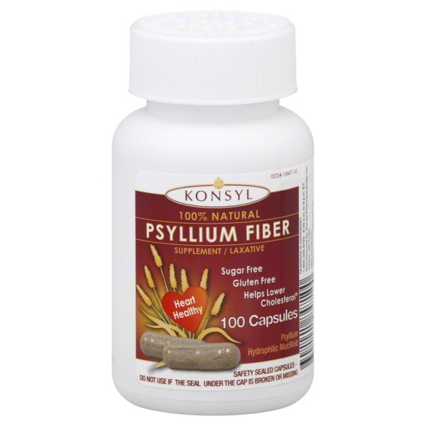 Konsyl Psyllium Fiber, 100 Capsules