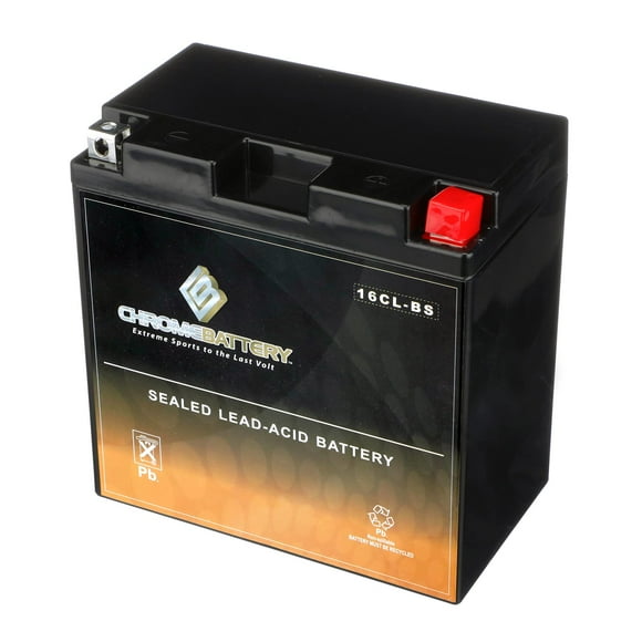 CB CHROMEBATTERY YB16CL-BS Batterie de Remplacement Sans Entretien 12V 19Ah pour BRP SEA-DOO Jet Skis, et Plus - Écrou et Boulon (T3) Terminal