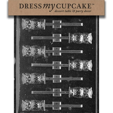 Chocolate Candy Mold, Owl Lollipop, Halloween, Classic, FDA approved plastic chocolate mold; Search for over 3000 other designs by Dress My Cupcake By Dress My Cupcake