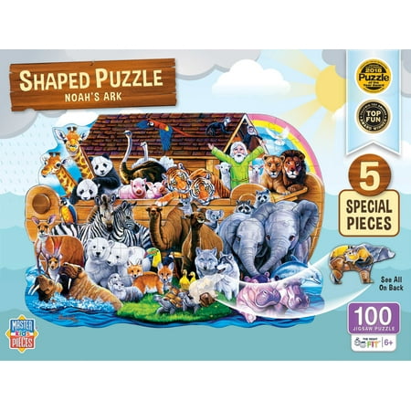 UPC: 0705988119255 | MasterPieces 100 Piece Shaped Jigsaw Puzzle – Noah s Ark – 14 x19