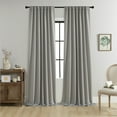 thumbnail image 4 of Blukids Blackout Curtains, 100% Polyester Curtains 51" L×39" W ,100% Black Out Curtains for Bedroom Windows Living Room, 2 Panels Set, Gray, 4 of 6
