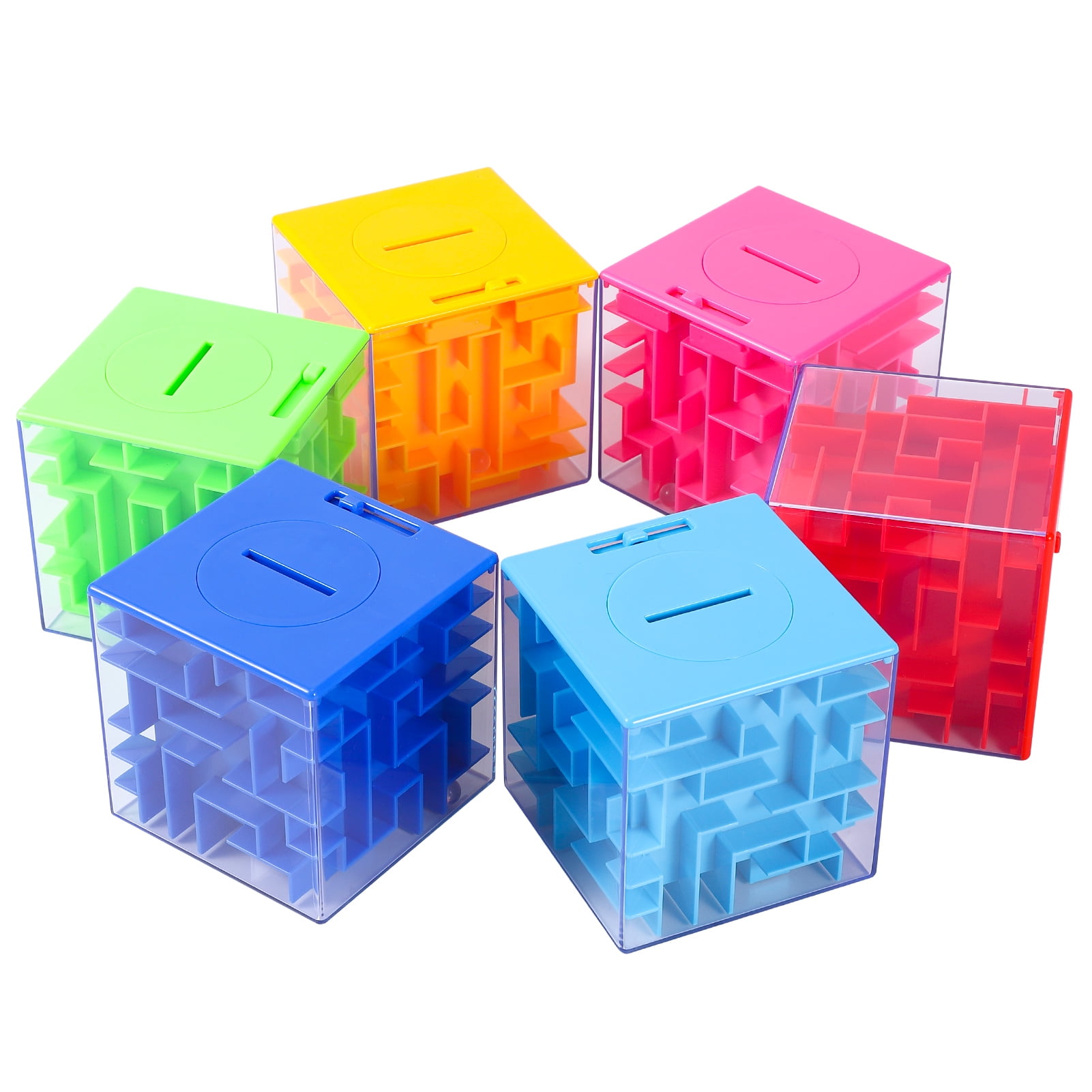 6PACK Money Maze Puzzle Box,Money Holder Box, Fun Maze Puzzle Games for