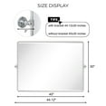 thumbnail image 6 of 40x30'' Farmhouse Chrome Metal Framed Pivot Rectangle Bathroom Mirror Rounded Rectangular Tilting Beveled Vanity Mirrors, 6 of 8