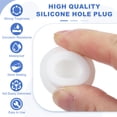 thumbnail image 3 of Uxcell 15 Pcs Tapón de Silicona en Forma de T, Diámetro 21 mm/0.83 Pulgadas, Tapón de Silicona Elástico Impermeable Reutilizable, Tapón Redondo de Sellado para Equipos de Tuberías, Blanco, 3 of 7