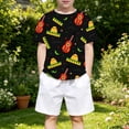 thumbnail image 2 of Boys Short Sleeve T-shirt Mexican Cactus Print Short Sleeve Tees Vintage Style (Black1 10-11 Years), 2 of 4