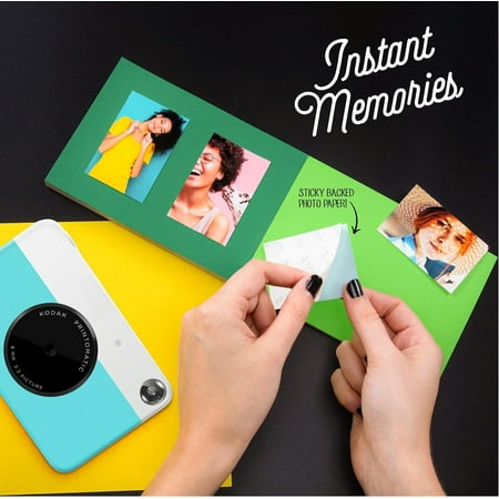 Kodak - Printomatic Instant Print Camera - Instant Digital Camera Prints on Zink 2x3" Photo Paper - Blue