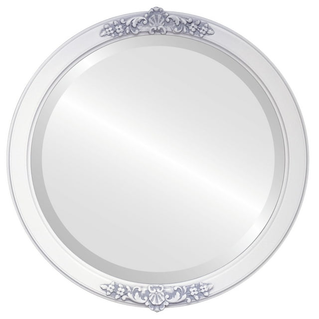 Athena Framed Mirror - Linen White