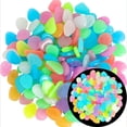 thumbnail image 6 of 400-Piece Colorful Glow in the Dark Garden Stones, Luminous Pebbles for Walkways, Fish Tanks, Flower Beds & Backyard Landscaping, Solar-Powered, 6 of 8