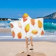 thumbnail image 2 of Yayeee Kids Hooded Towels Toddler Soft Absorbent Beach Bathing Wrap 50" x 23.5", Orange Leaves, 2 of 5