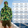 thumbnail image 6 of SEANATIVE UV Protection Fishing Hoodie for Men Long Sleeve Outdoor Fishing Shirt with Hood Lightweight Breathable Hiking Tops Running Camping Sun T-Shirt, XL, Flower Camo Green Yellow Black, 6 of 7