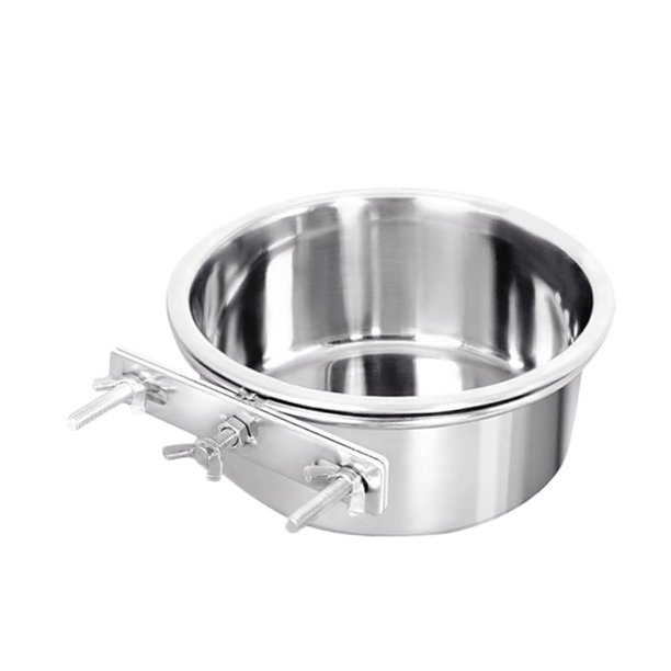 Cuencos colgantes de acero inoxidable para mascotas, jaula para perros y gatos, alimentador de jaula, platos para comida, cuencos de agua, alimentador de conejito, suministros para mascotas