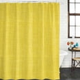 thumbnail image 2 of Yellow Burlap Texture Shower Curtain, Waterproof Shower Curtains for Bathroom, Farmhouse Vintage Yellow Washable Fabric Bathtub Curtain Set Bath Decor with 12 Hooks Extra Long 72"x96", 2 of 8