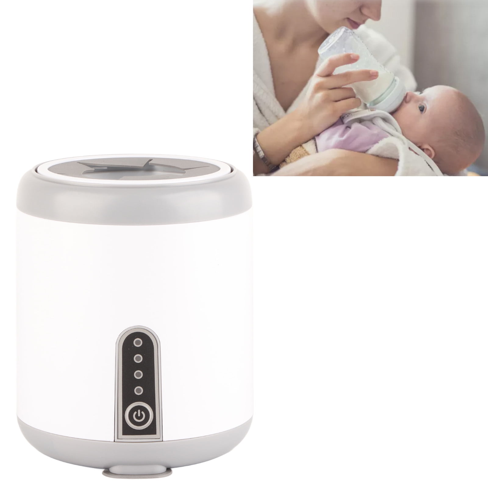 Riousery Electric Baby Milk Bottle Shaker Automatic Formula Mixer with Built-in Battery Intelligent Infant Bottle Blender Portable for Home and Travel Baby Feeding Supply, Pearl White