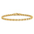 thumbnail image 3 of 14k Yellow Gold Bracelet Chain Styles Fancy Women's 3.3 mm 8.25 in 3.4 Hand Polished Link with Lobster Clasp, 3 of 3