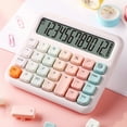 thumbnail image 4 of Desktop Calculator Voice/Silent Battery Operated 12 Digits Square Buttons Large LCD Display Portable Student Finance Calculator Office Supplies, 4 of 7