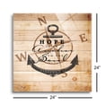 thumbnail image 3 of Hope Anchor Soul Tan Woodgrain Compass 24 x 24 Glass Wall Hanging Sign, 3 of 4
