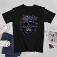 thumbnail image 3 of Skull T-shirt Skull Unisex T-shirt Unisex tees Casual Cotton Colorful Printing, 3 of 5