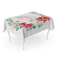 thumbnail image 1 of LADDKE Christmas and New Year Collection Bright Wreath Leaves Branches Tablecloth Table Desk Cover Home Party Decor 60x104 inch, 1 of 1