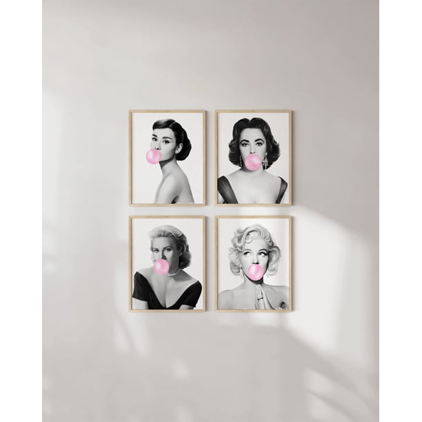 HAUS AND HUES Celebrity Wall Art Pop Art Wall Decor - Set of 4