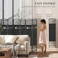 thumbnail image 4 of HOMCOM 5.6ft Folding Room Divider, Freestanding Privacy Screen for Bedroom, 4 of 10
