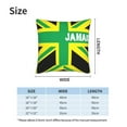 thumbnail image 4 of Throw Pillow Covers Set of 2 Jamaica Jamaican Kingdom Flag Soft Square Couch Decorative Pillow Covers for Living Room Bed 16"x16", 4 of 7