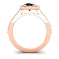 thumbnail image 4 of Diamond-Capitals 1.35 Carat New Natural Diamond Black Onyx Gemstone Womens Ring for Wedding and Engagement 14K Rose Gold Size 11, 4 of 8
