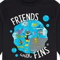 thumbnail image 3 of Pete The Cat - Friends With Fins - Toddler And Youth Long Sleeve Graphic T-Shirt, 3 of 6