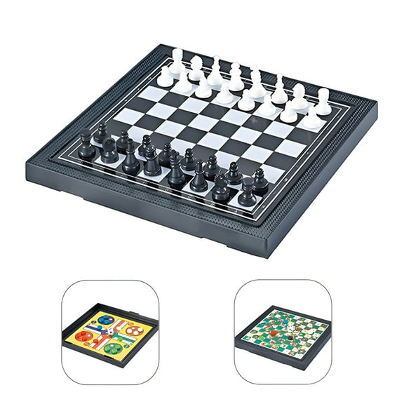 BESTSKY Chess Set,Versatile Game Options Travel Chess Set,Fun All Ages Magnetic Chess Game with Stones