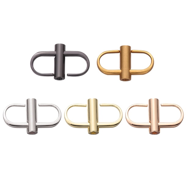 BRIGHTFUFU 5 piezas hebilla de metal correa de cadena hebillas de ajuste accesorios de hebilla de cierre de tornillo para mochila maleta artesanía de bricolaje (color mezclado)