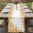 thumbnail image 4 of Yellow Wisteria Table Runner 72 Inches, Sprinng Summer Pastoral Botanical Bed Runner Dresser Scarves Tabletop for Indoor Outdoor Parties/Ceremony/Banquet, 16" x 72", 4 of 9