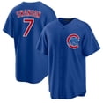 thumbnail image 1 of Nueva Camiseta De Béisbol Cardigan Cubs Baseball #7 Swanson Summer Sportswear Azul-Xxxl(56), 1 of 2