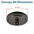 thumbnail image 4 of Aspen Creative 21508-11, Oil Rubbed Bronze Transitional Chandelier Fixture Canopy Kit, 5-1/2" Diameter with Collar Loop, 1" Center Hole, 4 of 6