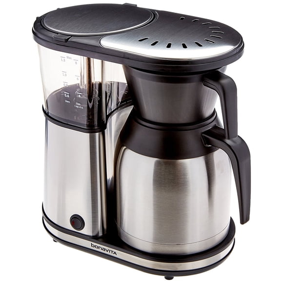 Bonavita Cafetera de goteo de 8 tazas con jarra Cafetera vertedora de un solo toque Certificación SCA 1500 vatios Sin BPA BV1900TS con canasta de reposo