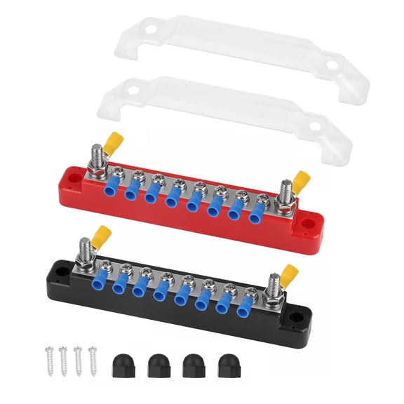 CSYANXING Bus Bar Kit 12V with Ring Terminals Automotive Marine RV Truck Boat Wiring Power Distribution 130A 150A 300V 48V Terminal