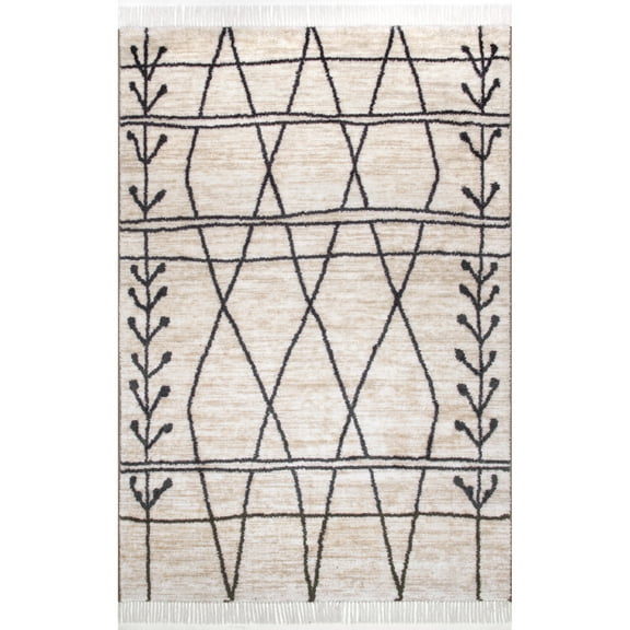 nuLOOM Majesty Modern Tribal Area Rug, 6' 7" x 9', Beige