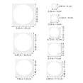 thumbnail image 3 of Miangastore Circle Templates Pet White 8Pcs 2.4In, 3 of 8