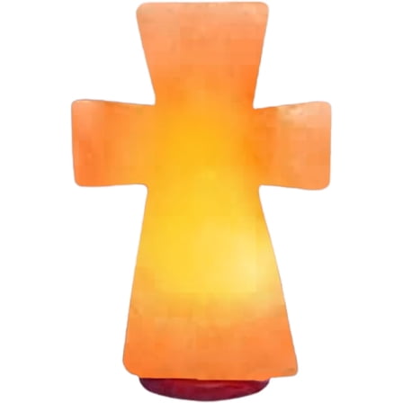 Himalayan Salt Cross Lamp with Dimmer Switch - Dimmable Holy Cross Salt Lamp | Natural Crystal Salt lamp Night Light