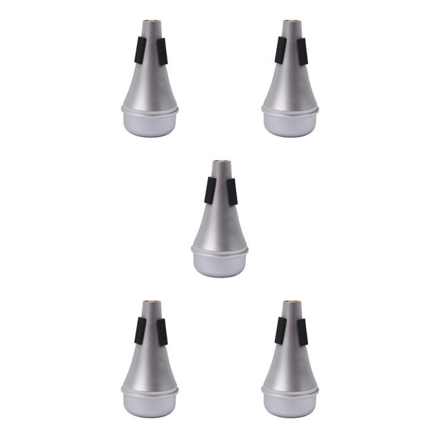 ZLight Sax Saxophone Supplies Rubber Plug Practicing Prop Trumpet Mute Straight Replaced Part Musical Gear Sound Dampener Silver 5Set
