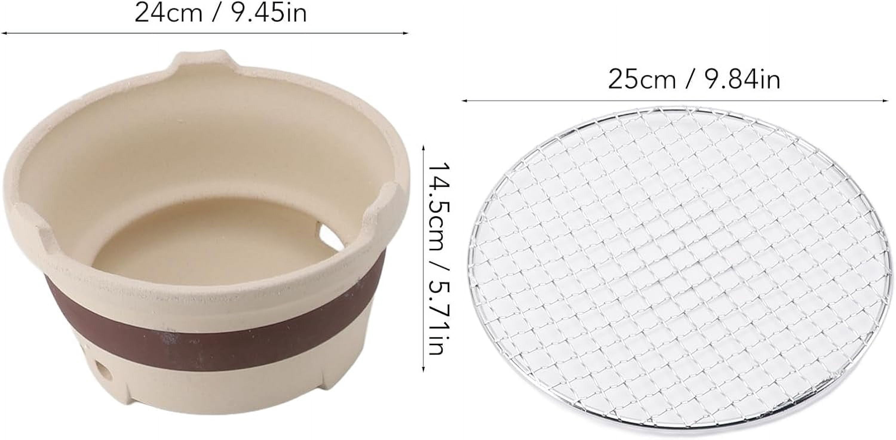 Clay Charcoal Stove, Coarse Ceramic Multifunctional Tea Boiler & Grill, Indoor Outdoor BBQ Compact Portable, for Home Camping