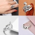 thumbnail image 3 of Ring Stylish Replacement Electroplated Adjustable Anti-rust Portable Animal Men Women Shape Open End Rings Birthday Gift 6Pcs, 3 of 9