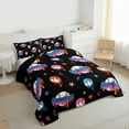 thumbnail image 3 of jejeloiu Baseball Games Gaming Twin Comforter Sets,Colorful Cartoon Stars Bedding Set For Girls Kids Reversible 2pcs, 3 of 8