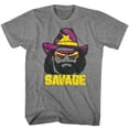 thumbnail image 1 of Macho Man Just Savage Graphite Heather Adult T-Shirt, 1 of 2