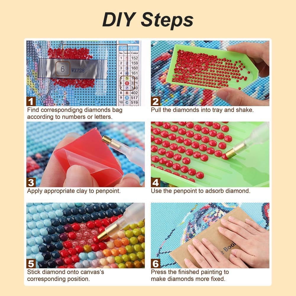 Garden Diamond Art Kits for Adults, Vintage Pot Plant Diamond Painting Kits for Beginners, DIY 5D Full Drill Round Crystal Diamond Dots Gem Art Craft Home Decor 12x16 Inch