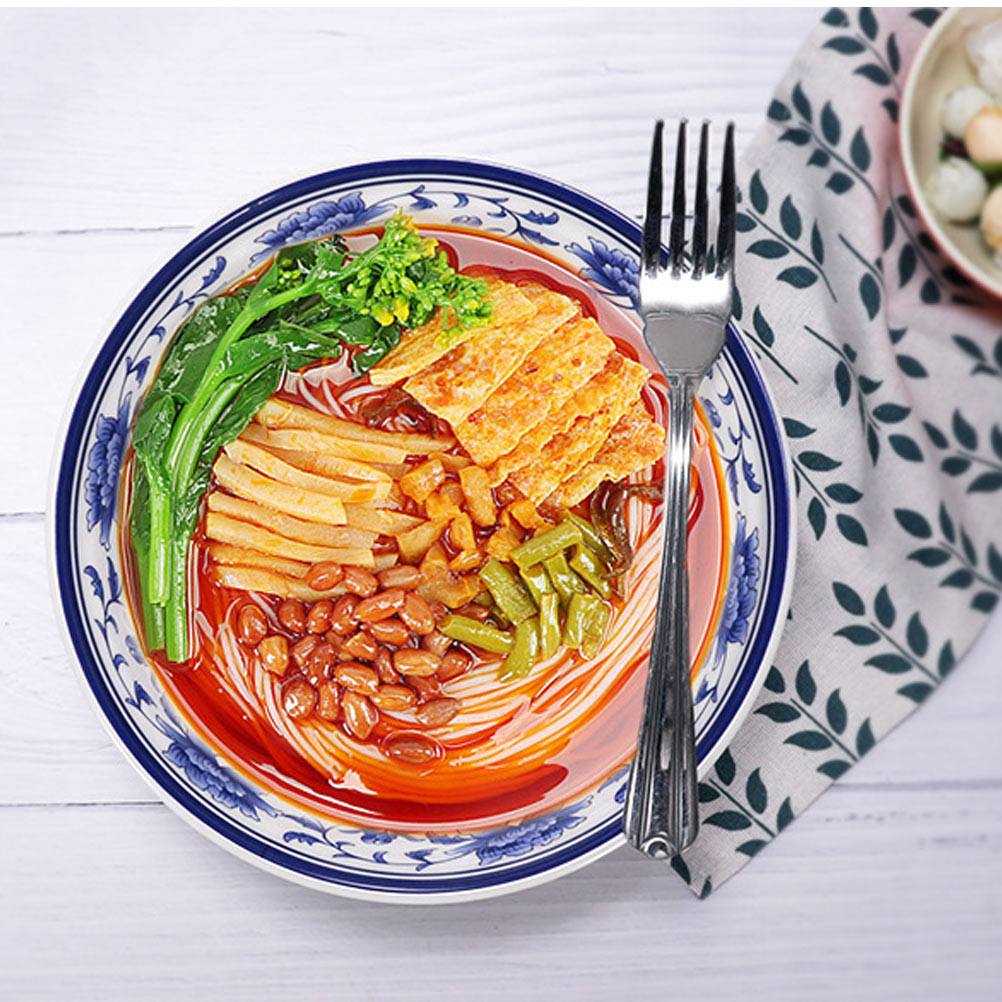 FUTUREORYY Large Noodle Bowl Blue and White mine 1Pc Chinese Style Tableware